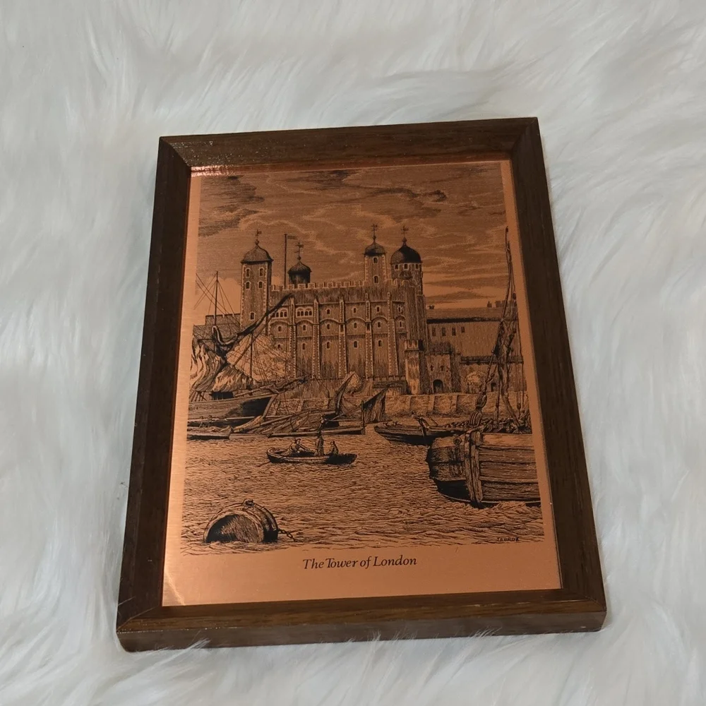 Tower of London Wall Art Copper Etching Etchmaster Original Vintage